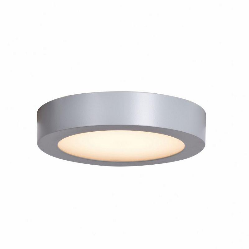 White Steel LED Flush Mount Ceiling Light