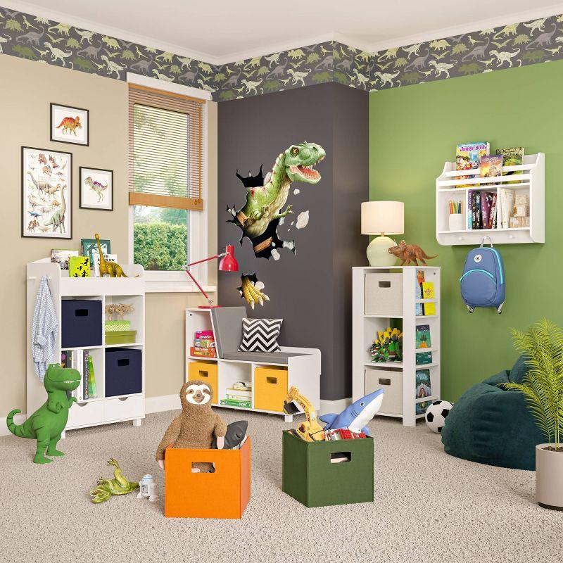 RiverRidge Home RiverRidge Kids Bookshelf and Toy Organizer Tower with 3 Cubbies and 6 Bookracks for Playroom, Nursery, and Reading Book Nook