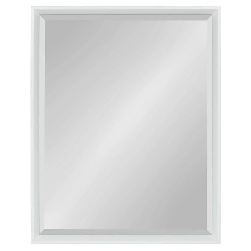 Calter Large Rectangular White Polystyrene Framed Wall Mirror
