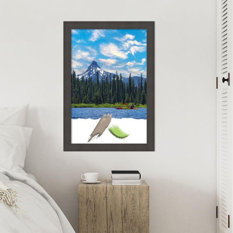 Amanti Art Blaine Light Pewter Narrow Picture Frame Opening Size 20x30 in.