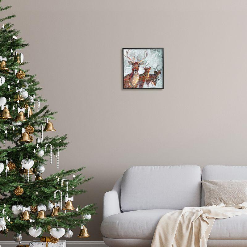 Stupell Industries " Winter Reindeer Holiday Landscape " by Ruane Manning