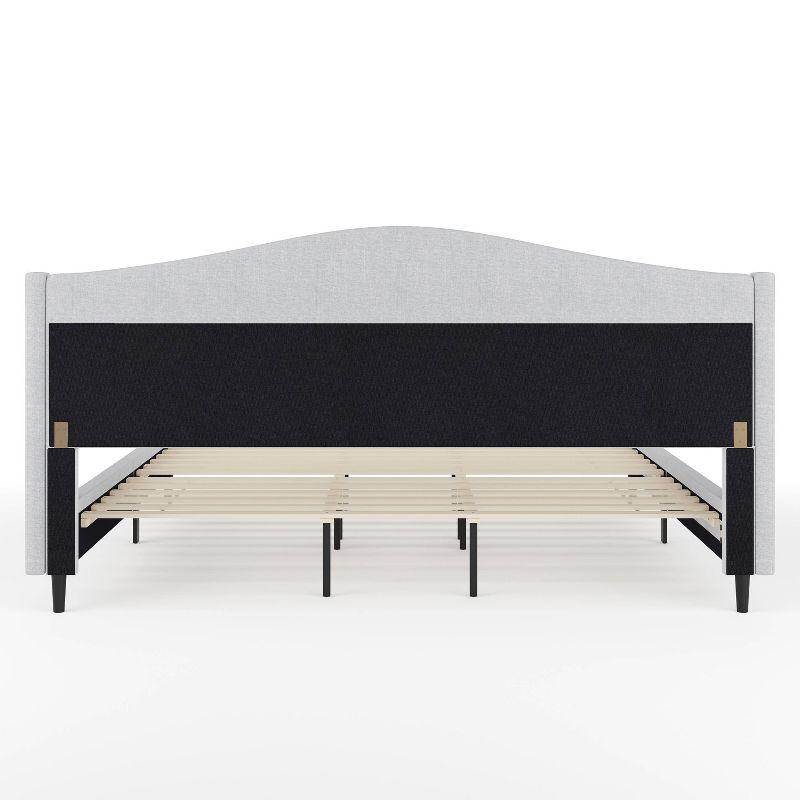 Martha Stewart Martha Stewart Amelia Upholstered Platform Bed With Curved Headboard