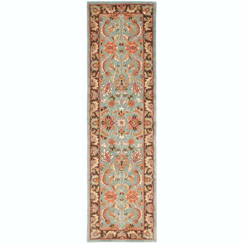 Heritage HG812 Hand Tufted Runner Rug - Blue/Brown - 2'3"x22' - Safavieh.