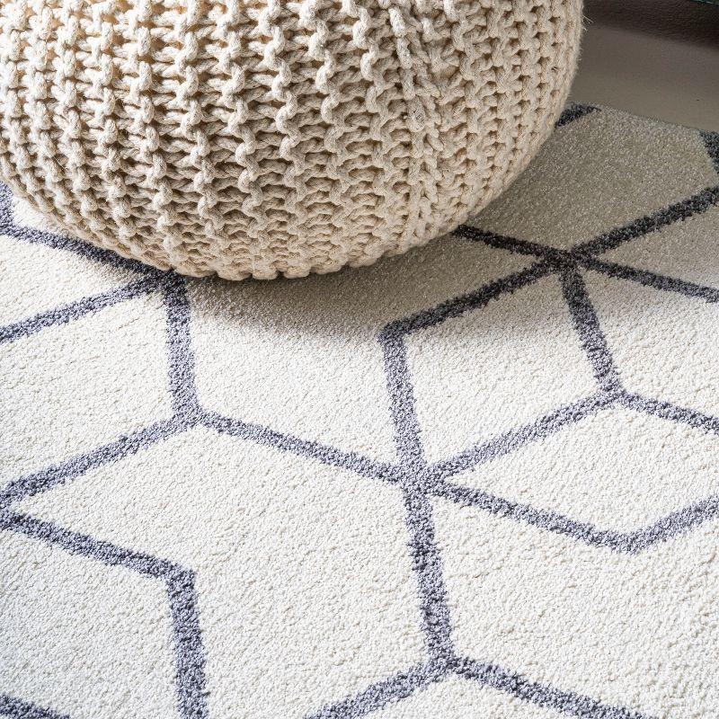 Tumbling Blocks Modern Geometric Area Rug - JONATHAN Y