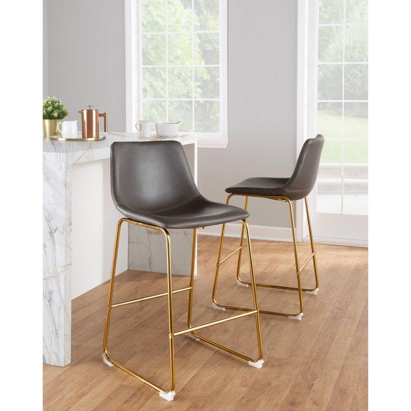 Set of 2 Duke Contemporary Counter Height Barstools - LumiSource