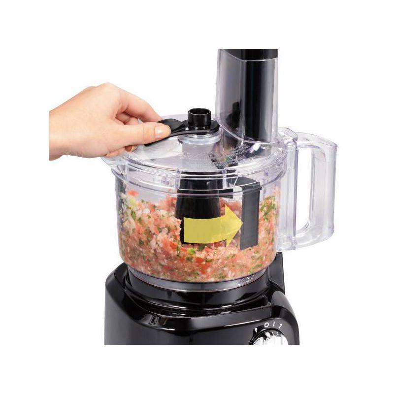 Hamilton Beach Bowl Scraper Food Processor Black - 70743: 450W, 2 Speeds, Dishwasher-Safe, 64oz Capacity, Chops, Full-Size