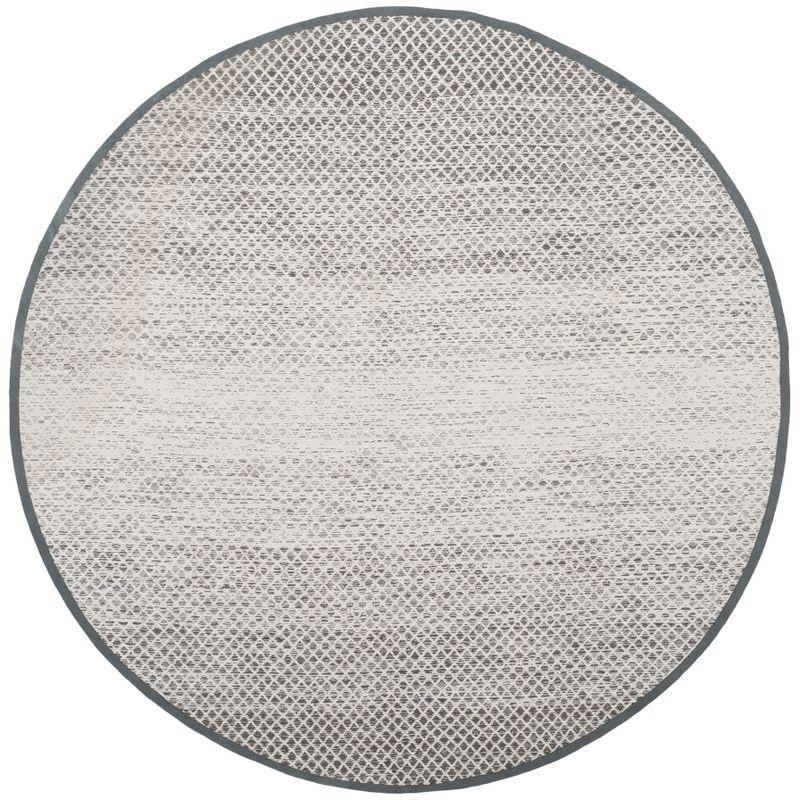 Coastal Charm Ivory Cotton 8' Round Handwoven Area Rug