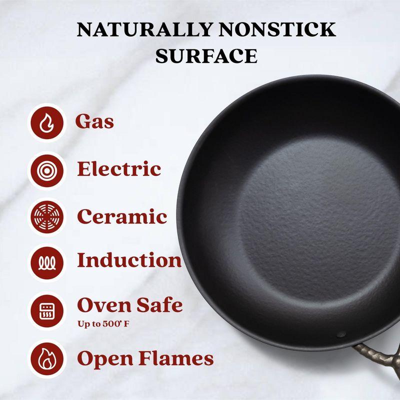 Alva Artist Carbon Steel Frying Pan Set - Premium Blue Carbon Steel Collection, Natural Nonstick Technology - Stovetop to BBQ