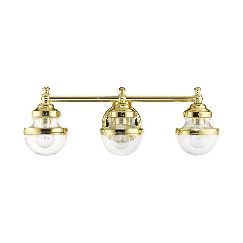 Livex Lighting Oldwick 3 - Light Vanity in  Polished Brass