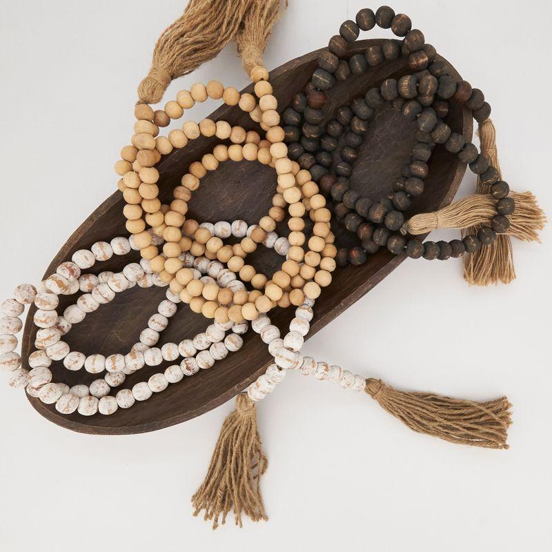 Saro Lifestyle Decorative Garland With Wood Bead Design