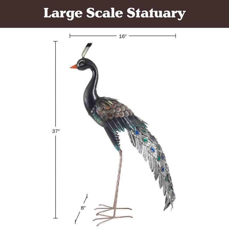 Pure Garden 37-inch Outdoor Peacock Garden Statue