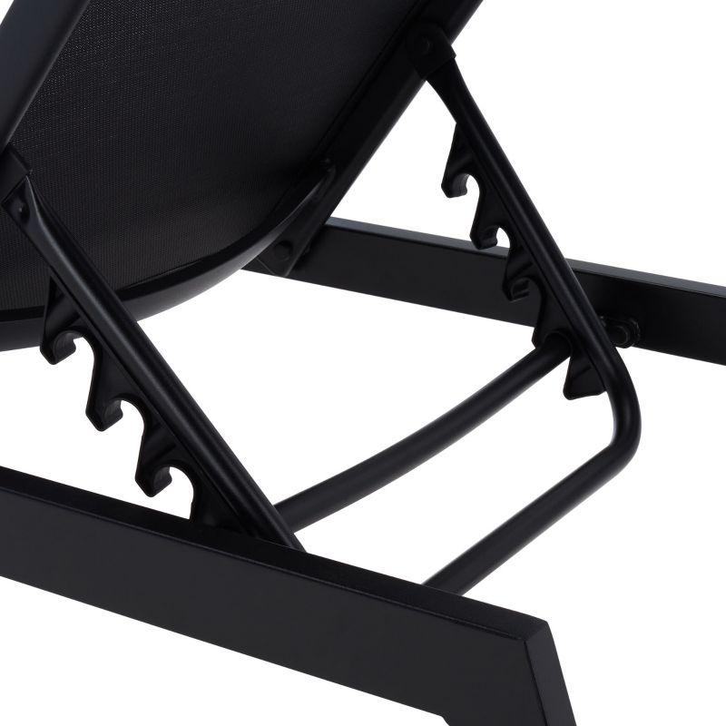 Fionne Sunlounger - Outdoor - PAT9038 - Black -Safavieh