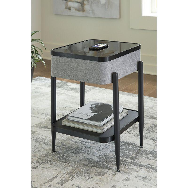 Devalious Glass Top End Table