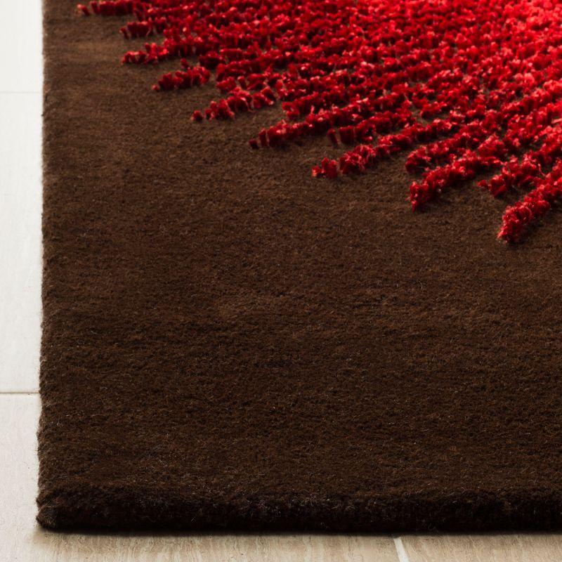 Soho SOH655 Hand Tufted Area Rug - Brown/Red - 8'x8' - Safavieh.