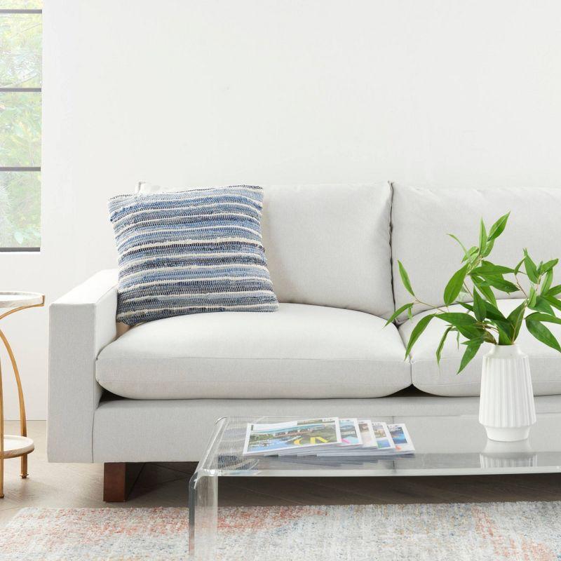 Life Styles Woven Throw Pillow Denim - Mina Victory