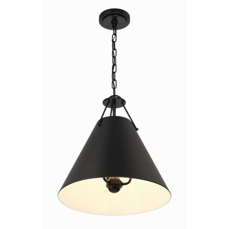 Crystorama Lighting Xavier 3 - Light Pendant in  Matte Black