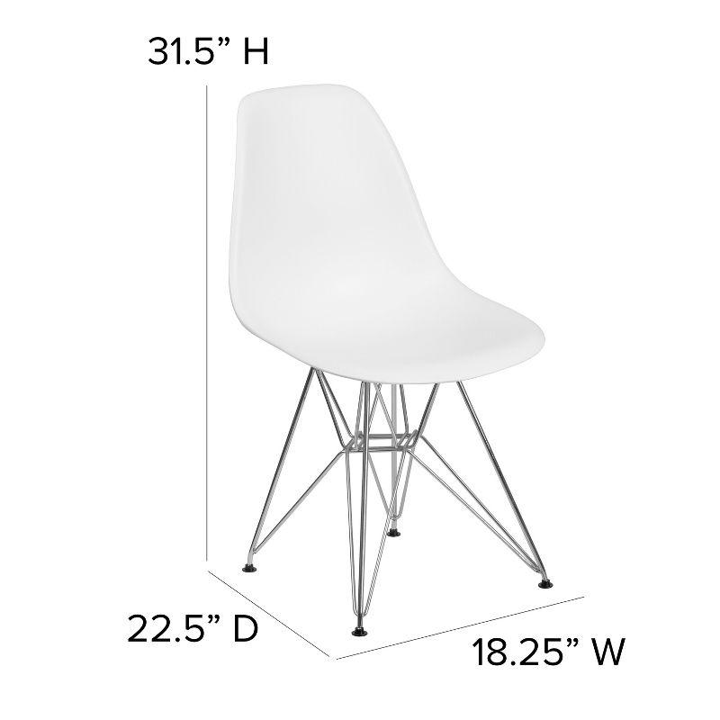 Flash Furniture Elon Series Plastic Chair with Chrome Base