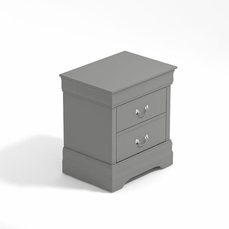 Galano Ireton 2-Drawer Nightstand in Gray Effortless Assembly & Stylish Storage Solution- 21.5''W x 15.8''D x 24.0''H