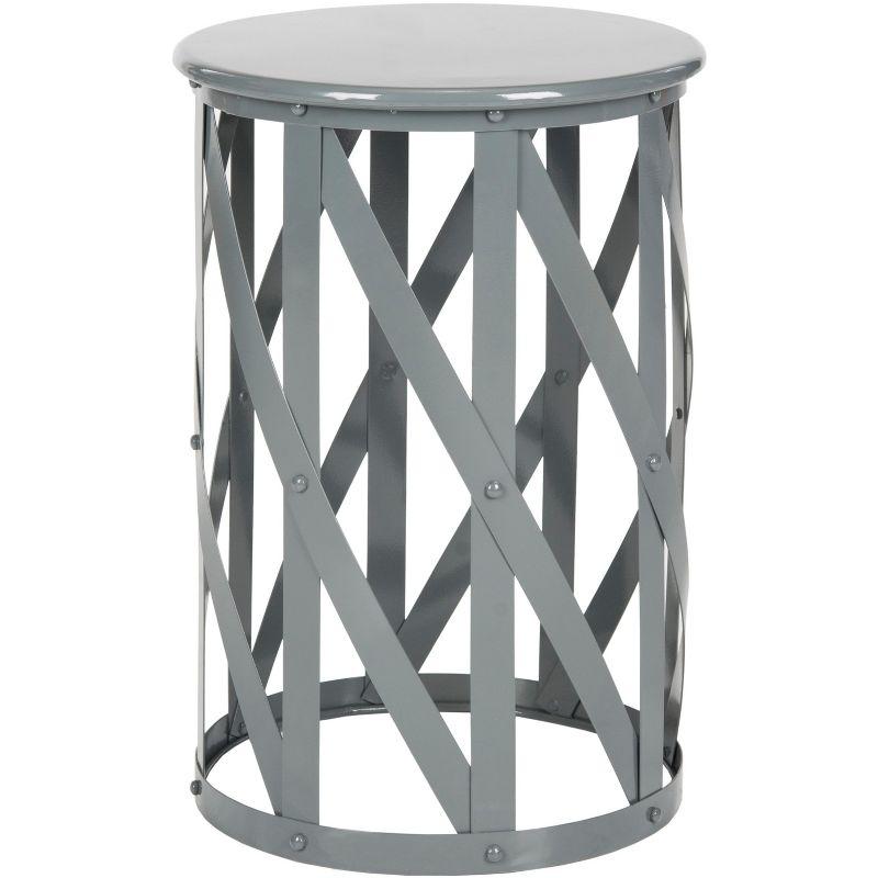 Bertram Lattice Accent Table - Grey - Safavieh.
