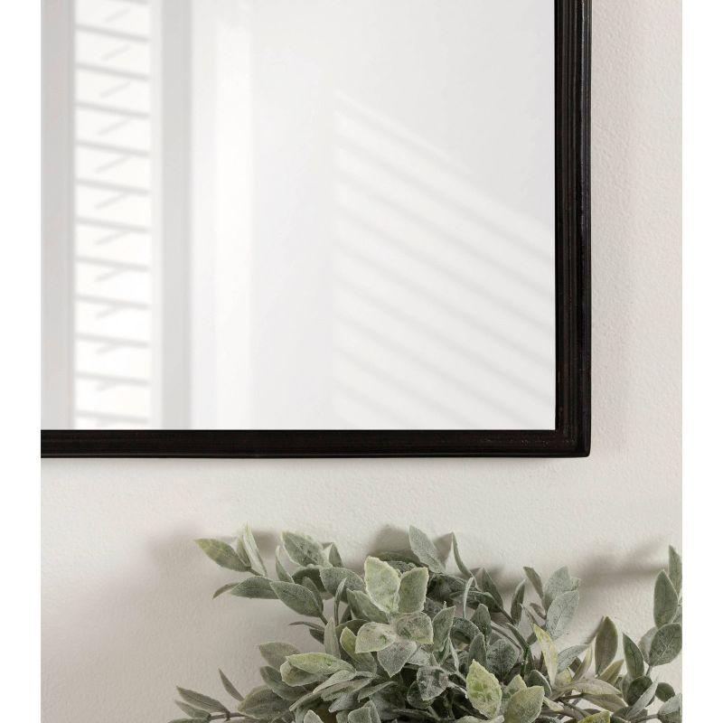 36" x 24" Caskill Framed Arch Wall Mirror Black - Kate & Laurel: Large, Modern Design, Wall-Mounted
