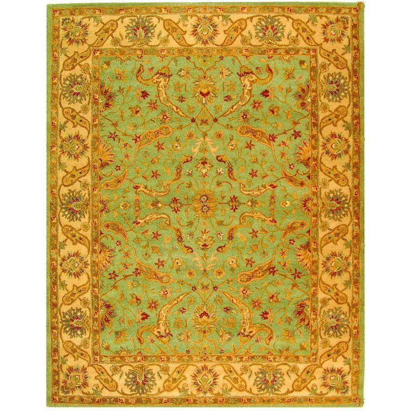 Antiquity AT311 Hand Tufted Area Rug - Teal/Beige - 7'6"x9'6" - Safavieh.
