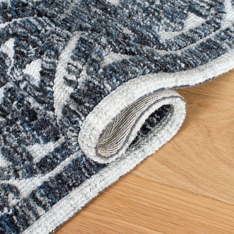 Roslyn ROS703 Hand Loomed Area Rug - Blue/Ivory - 4'x6' - Safavieh.