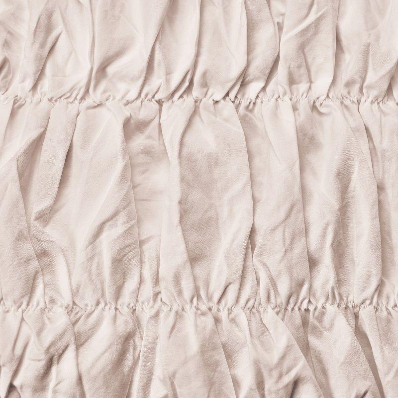 Chanasya Chanasya Ruched Ruffled Pleated Textured Washed Microfiber Duvet Set