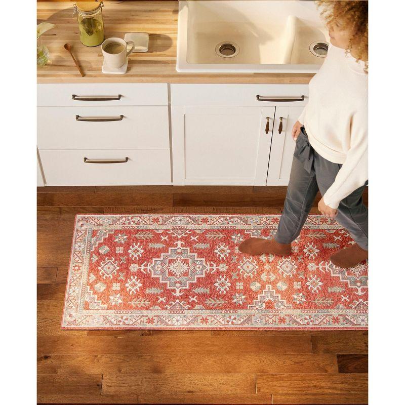 Town & Country Living TOWN & COUNTRY LUXE Livie Forever Vintage Everwash Washable Multi-Use, Non-Slip Kitchen Runner