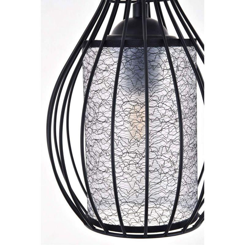 Elegant Lighting Miya 1 Light Black Pendant