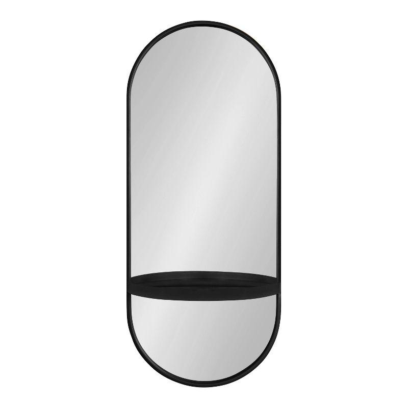 Lumi Metal Flat Mirror with Shelves