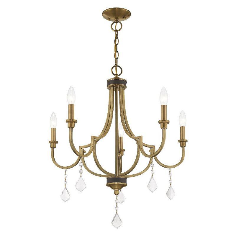 Livex Lighting Glendale 5 - Light Chandelier in  Antique Brass