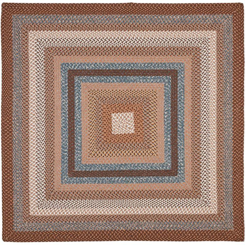 Braided BRD313 Hand Woven Area Rug - Brown/Multi - 8'x8' - Safavieh.