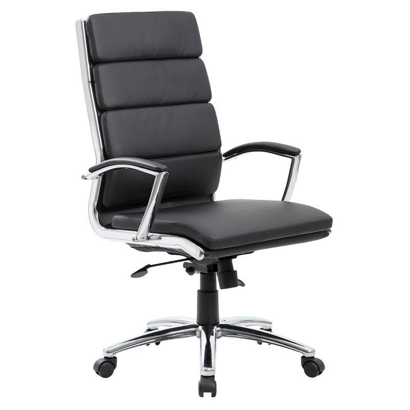 Black High-Back Leather Executive Swivel Office Chair