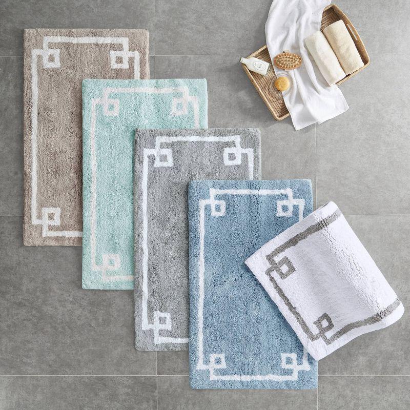 Geometric Cotton Tufted Bath Rug