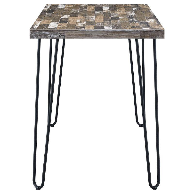 Coaster Ems Minimal Writing Desk with Hairpin Legs Salvaged Cabin: Industrial Style, Melamine Veneer Surface, Steel Frame