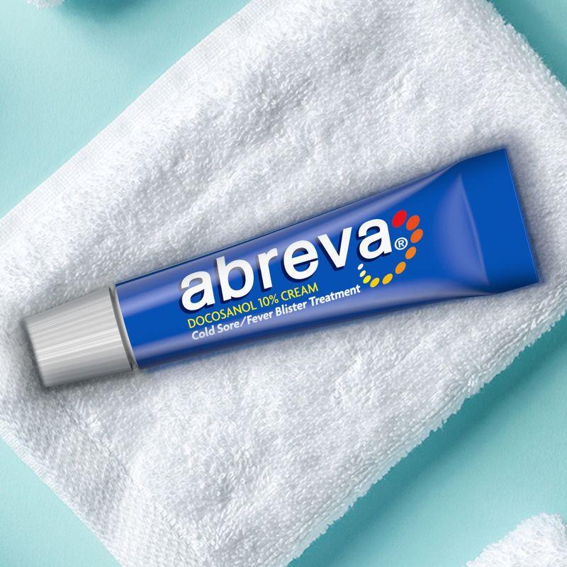 Abreva Docosanol 10% Cream Cold Sore/Fever Blister Treatment Tube - 0.07oz