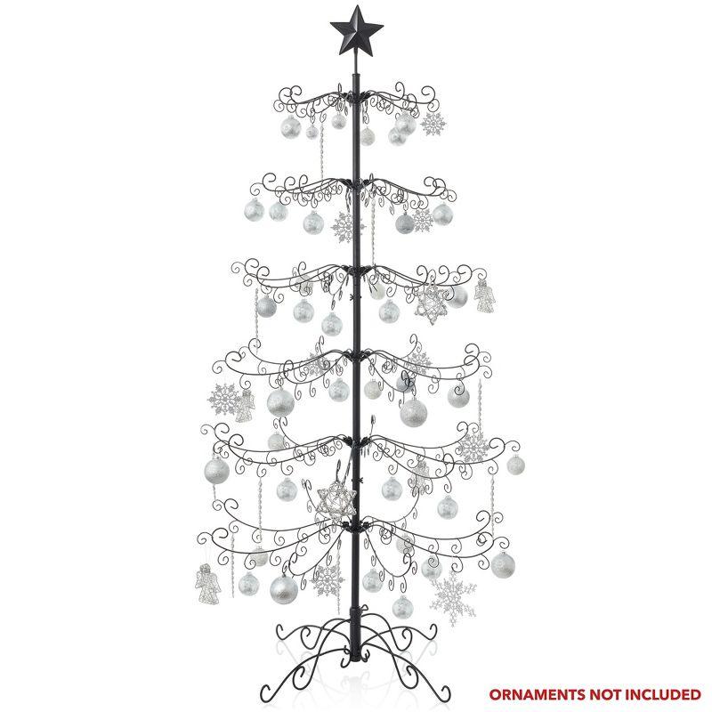 Casafield Ornament Display Stand - Metal Christmas Tree Ornament Holder, 6' Black