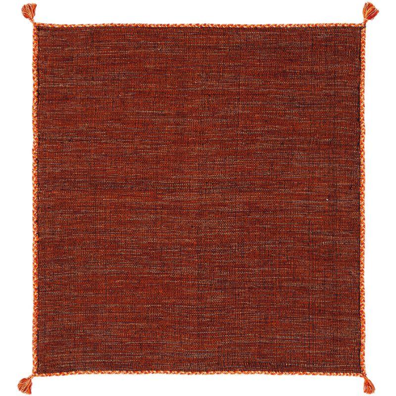Montauk MTK150 Hand Woven Indoor Area Rug - Orange/Black - 5'x5' - Safavieh