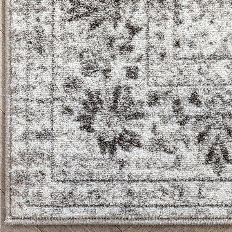 Well Woven Argos Ivory Grey Vintage Oriental Panel Area Rug 8x10 (7'10" x 9'10")