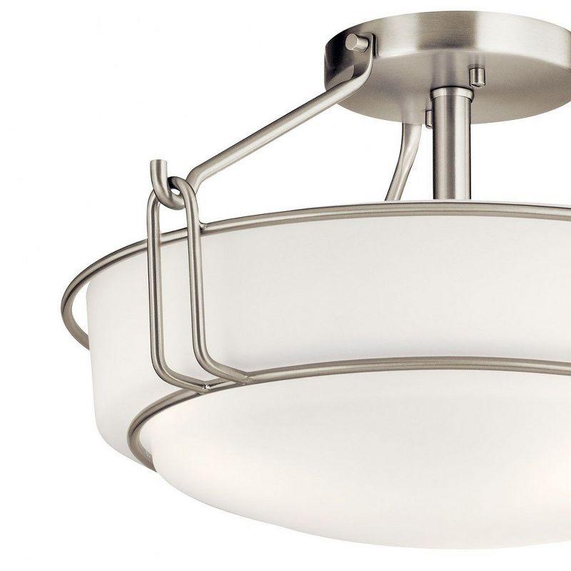 Kichler Lighting Alkire 3 - Light Semi-Flush Mount in  Brushed Nickel