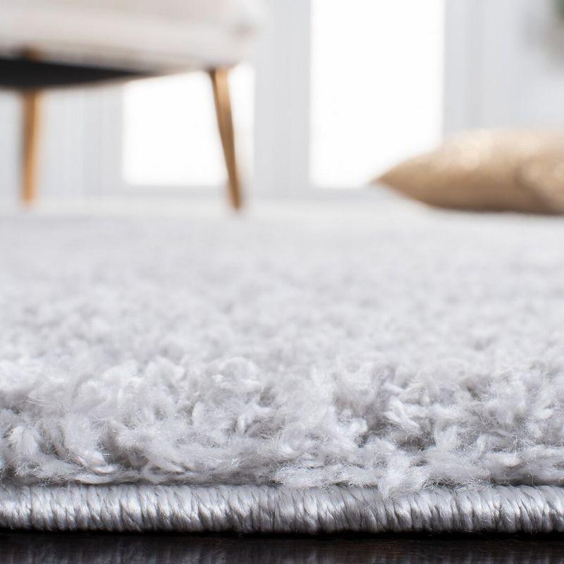 August Shag 500 AUG511 Power Loomed Indoor Area Rug - Light Grey - 5'3"x7'7" - Safavieh