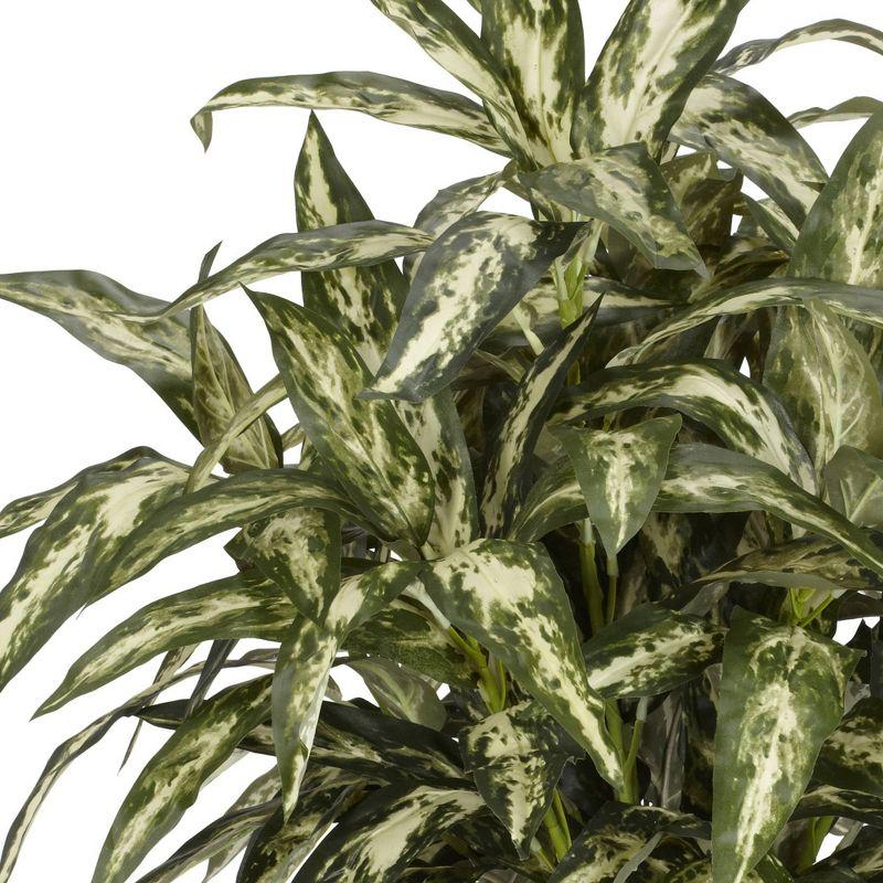 Nearly Natural 30" x 26" Artificial Aglaonema Plant in Decorative Vase: Indoor Faux Floor Plant, Styrofoam Filler, Wood Base