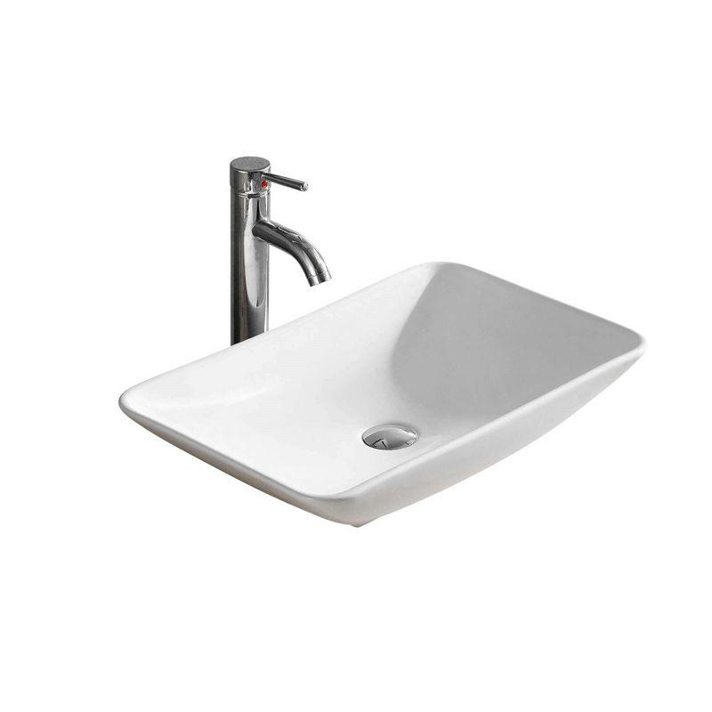 Fine Fixtures Rectangular Vessel Bathroom Sink Vitreous China