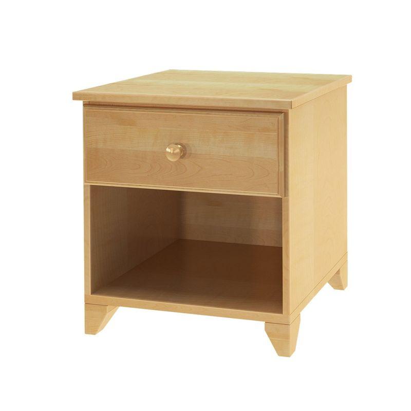 Plank+Beam Solid Wood Nightstand with 1 Drawer for Bedroom