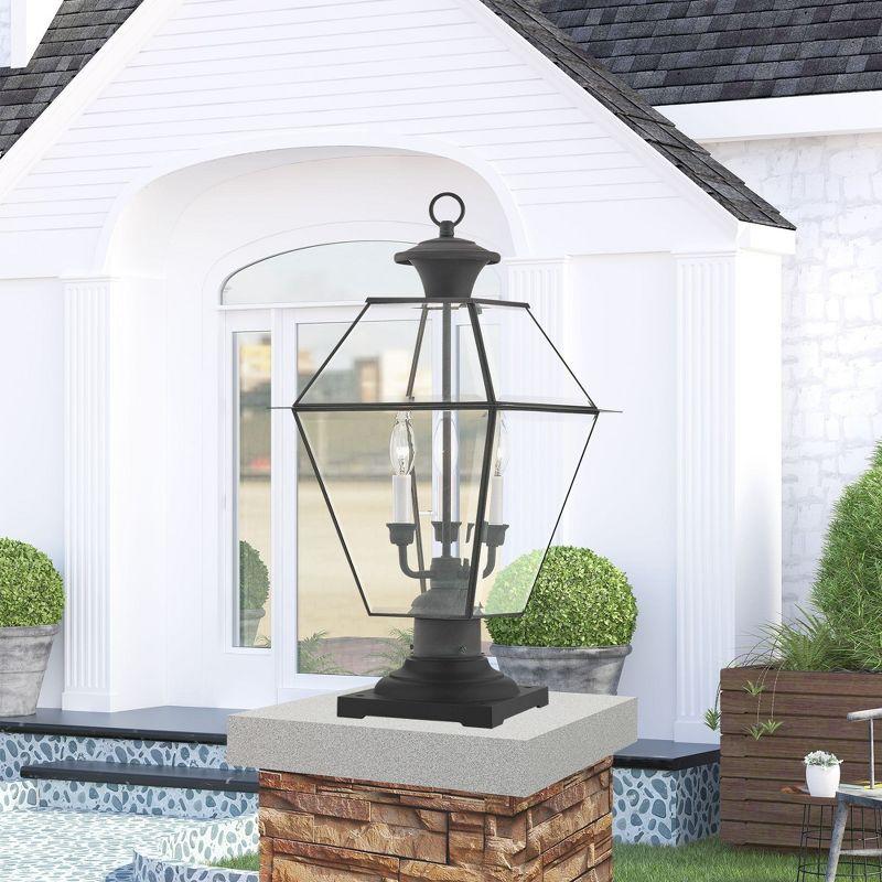 Livex Lighting Westover 3 - Light Post Light in  Charcoal