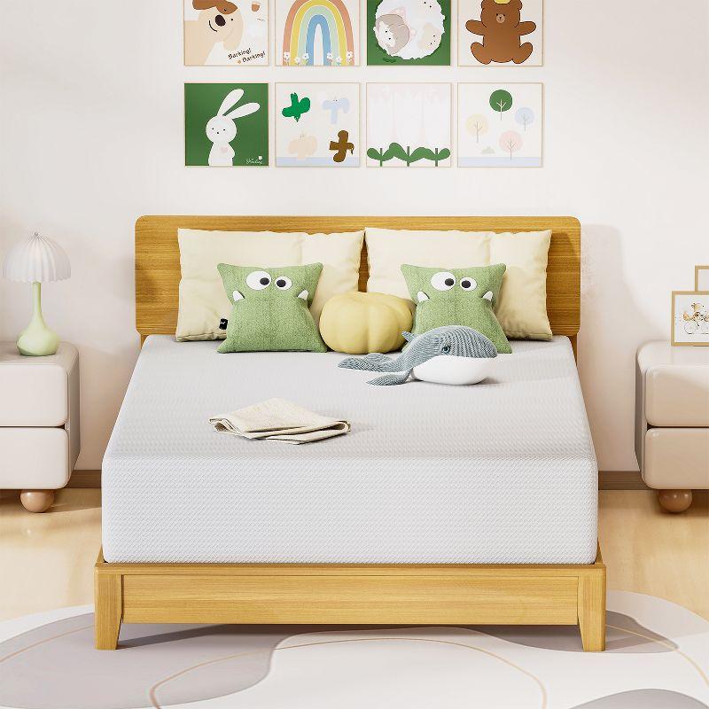 FDW 12 inch Full Bamboo Charcoal Memory Foam Mattress Cooling Gel Infused Mattress CertiPUR-US Certified Breathable Bed Mattress,White Full