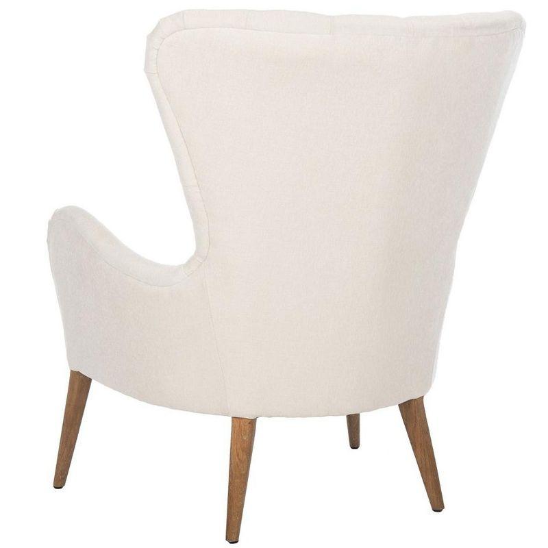 Brayden Contemporary Wingback Chair - Off White - Safavieh