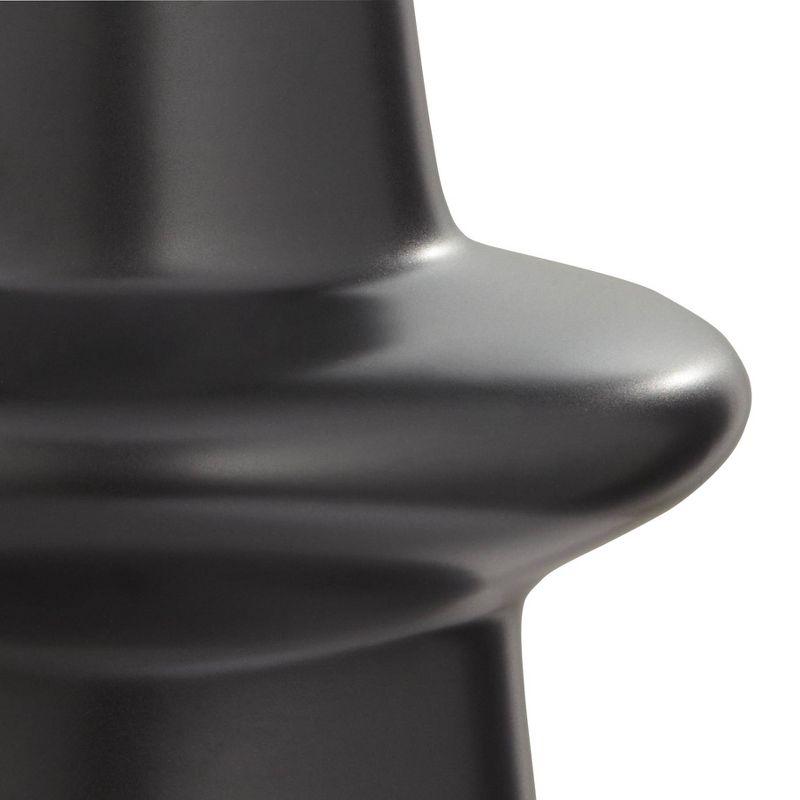 Studio 55D Decker 17 3/4" High Matte Black Ceramic Vase