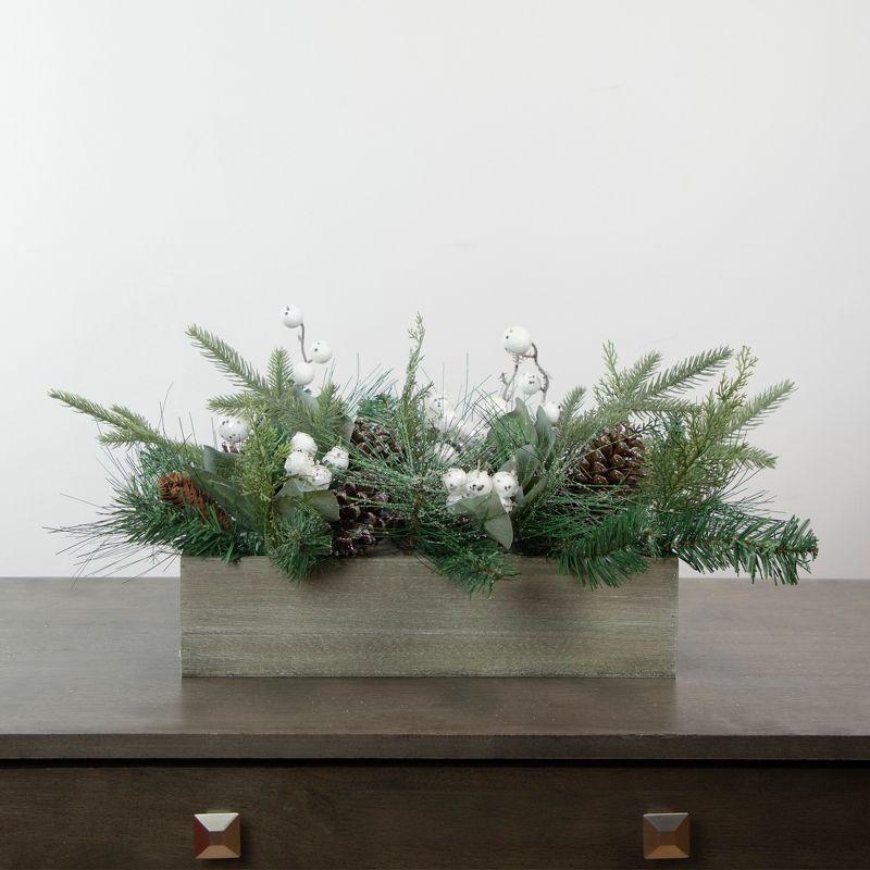 Northlight Mixed Pine with Pine Cones and Berries Christmas Floral Arrangement - 20"