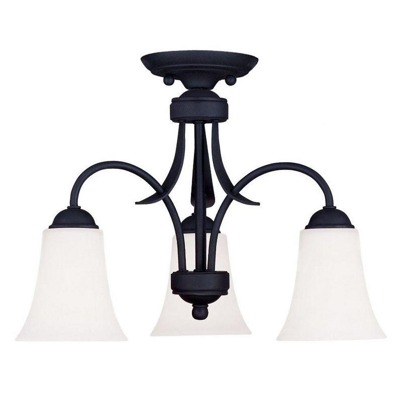 Livex Lighting Ridgedale 3 - Light Flush Mount in  Black